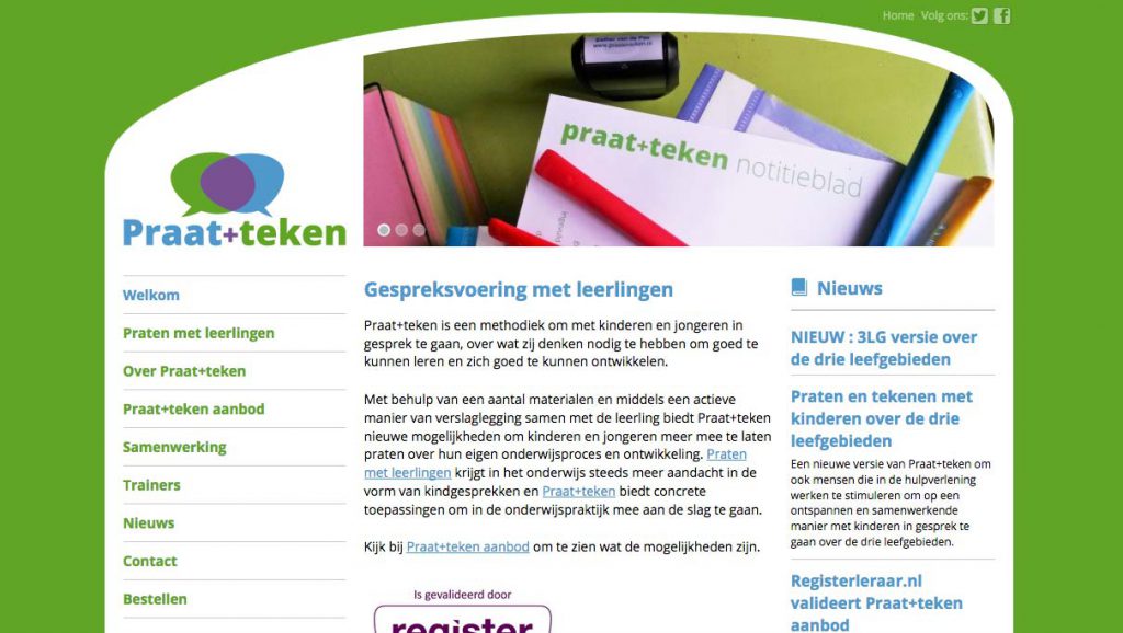 Praat en teken website